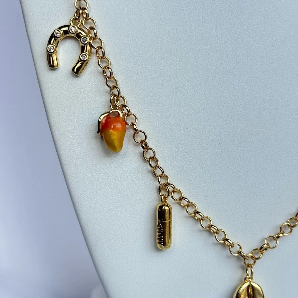 Gold Charms, Charm Necklace - Picture 4 of 6